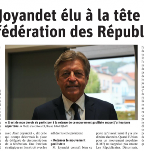 A la tête de la Fédération Les Républicains de la Haute-Saône