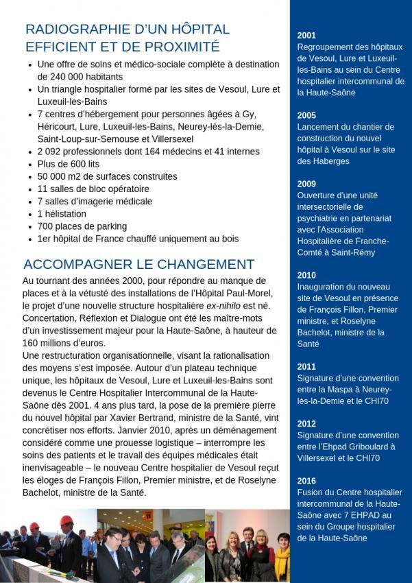 14 décembre 2018 - Alain Joyandet s'est démis de ses fonctions de président du conseil de surveillance du GH 70 