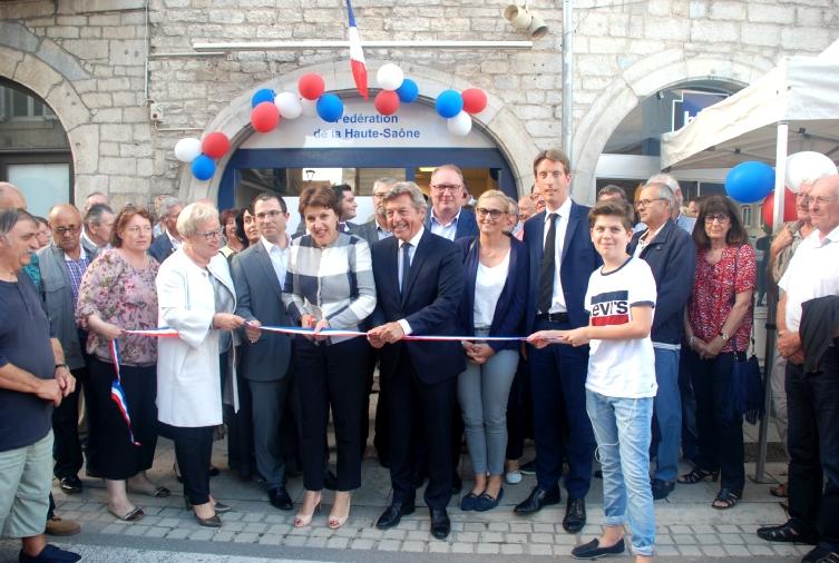 Inauguration du nouveau siège de la Fédération 70 - Les Républicains en présence des cadres, d'Alain Joyandet et Annie Genevard