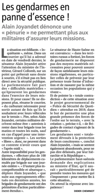 La Presse de Vesoul - 13 septembre 2018